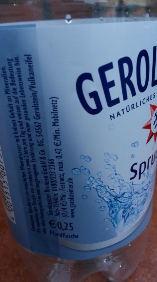 Uma garrafa de água na Alemanha vale 0,25€