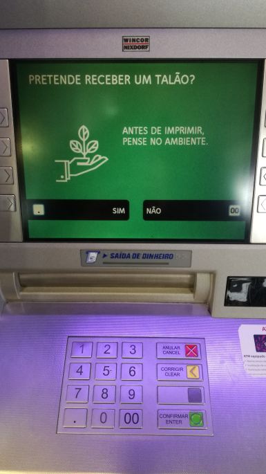 Se o Multibanco mostrasse o Saldo no ecran, não se imprimiam tantos talões.